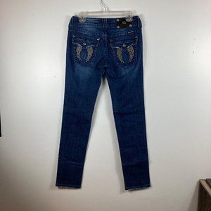 COPY - Womens Miss Me Skinny Jeans Beaded Fallen Angel Wings 28 x 32 JP508258